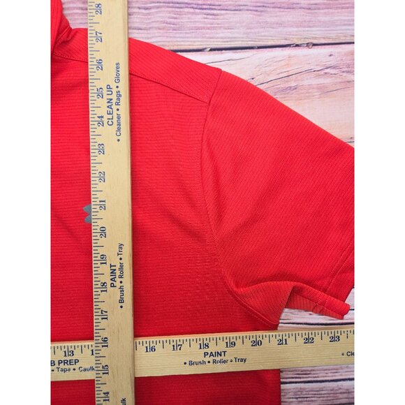 Under Armour Mens Red Polo Medium Loose Fit Heatgear - Picture 7 of 7